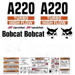 Stickerset Bobcat A220 Turbo High Flow