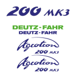 Stickerset Deutz Agrotron 200, 210, 235, 265, MK3