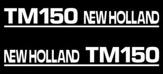 Typenschild New Holland TM150